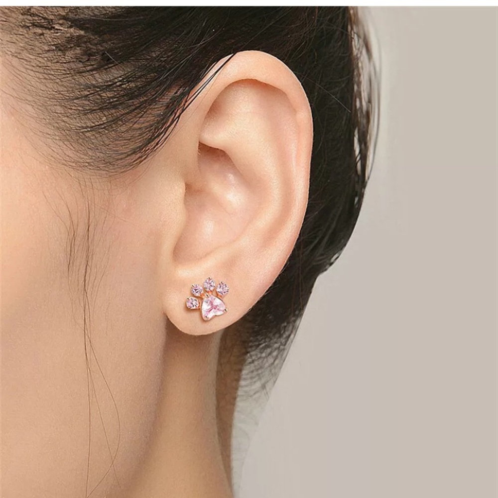 Gorgeous Earrings Women 14k Rose Gold filled pink - Picture 3 of 3